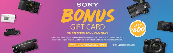 Sony Bonus Gift Card Up to $600