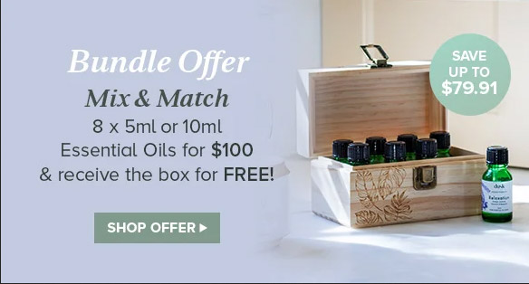 Purchase 8 x 5ml or 10ml Essential Oils for $100 & receive the box for FREE